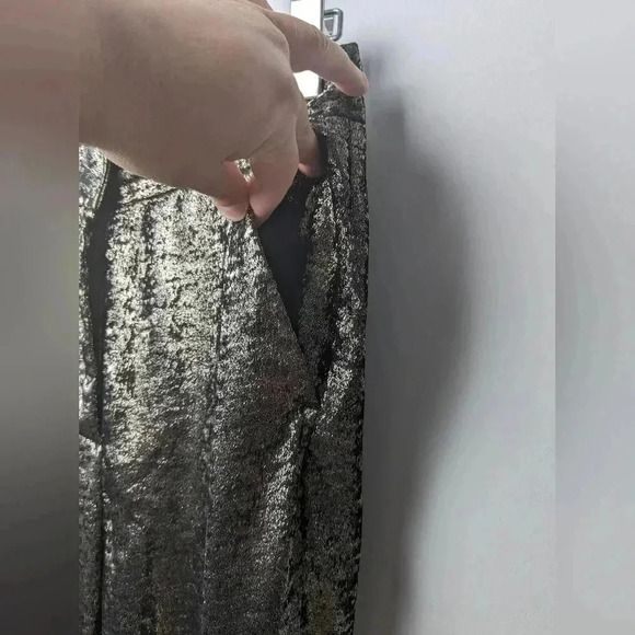 NWT !! French Connection Women’s Alara Molten Metallic Suit Trousers  SIZE 4 - Picture 8 of 15